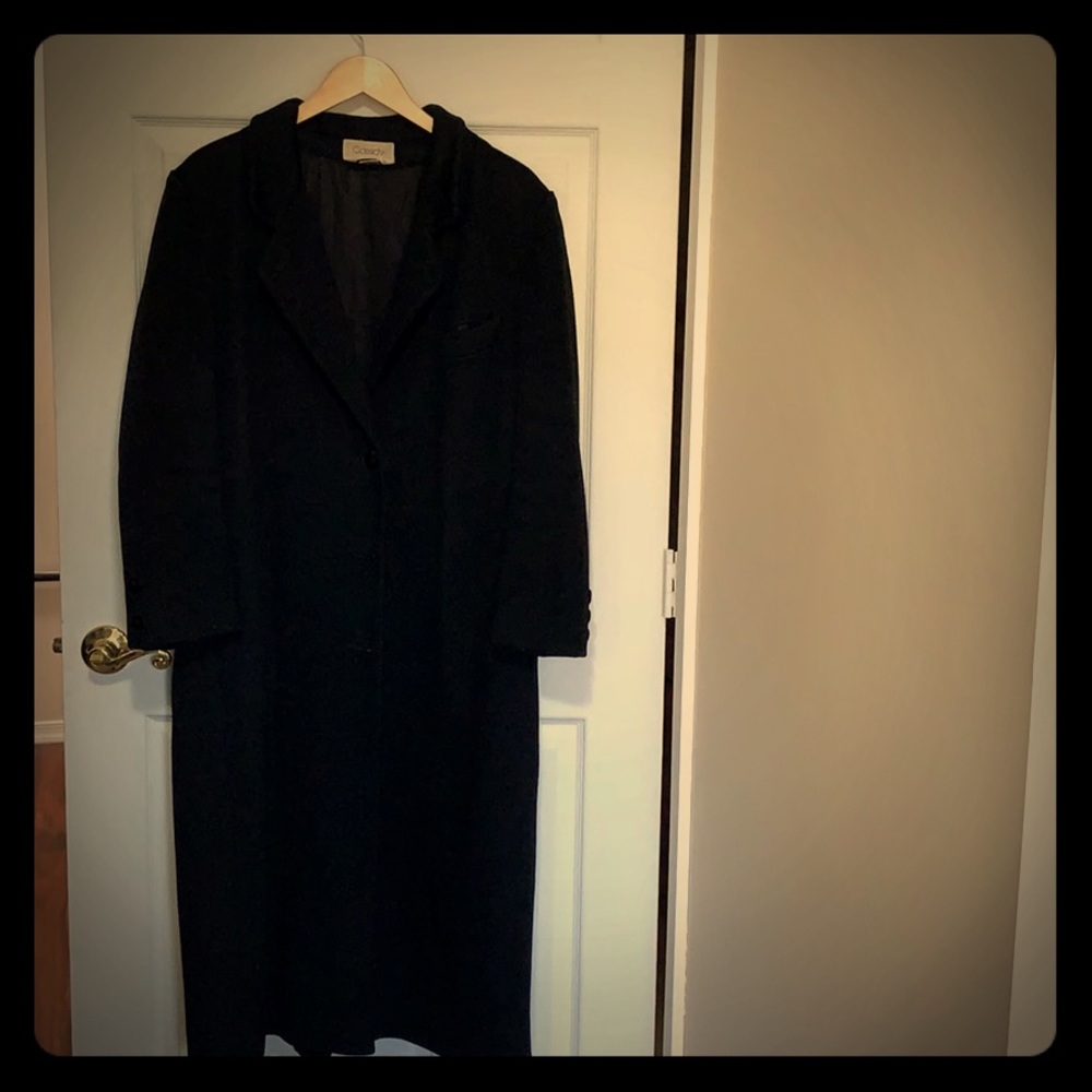 Cassidy women’s long wool black dress coat